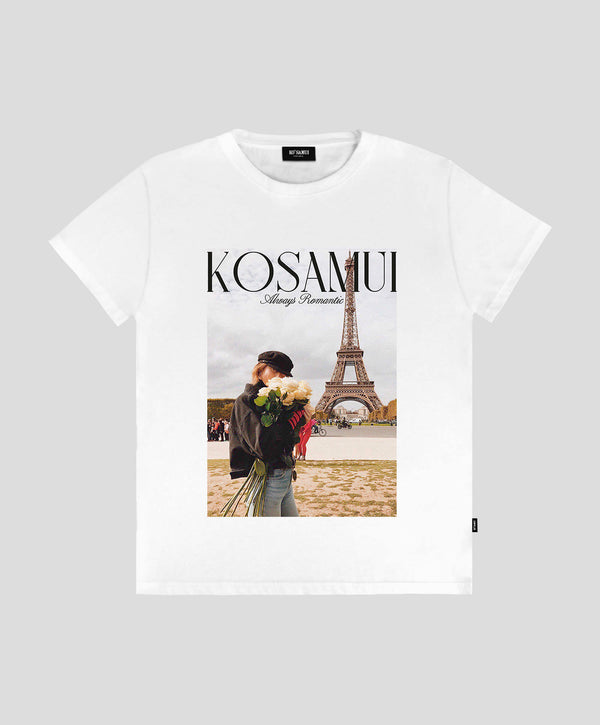 ROMANTIC WHITE SLIM FIT T-SHIRT