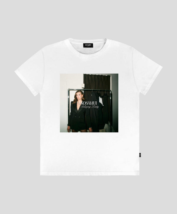 PARTY WHITE SLIM FIT T-SHIRT
