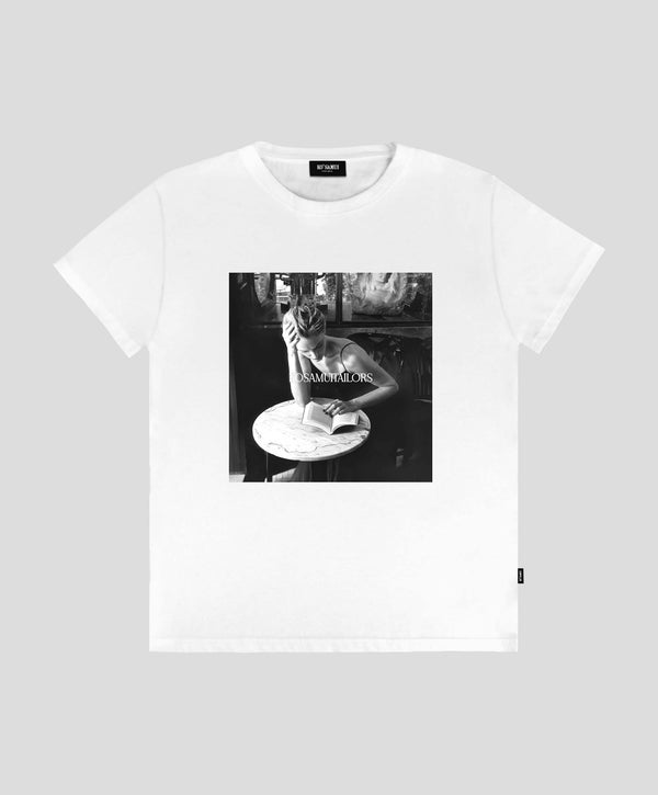 BOOK WHITE SLIM FIT T-SHIRT