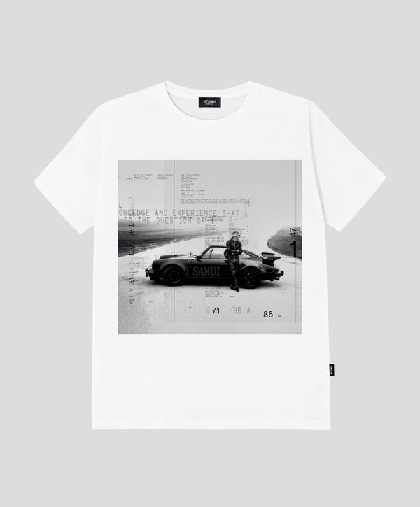 NOWHERE WHITE REGULAR FIT T-SHIRT